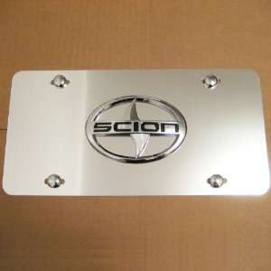   Scion Logo Aluminum Semi Mirrored Front License Plate 