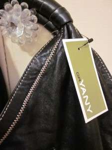   Anthropologie BLACK Lambskin Leather Oversized Hobo Handbag NWT $395