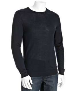 Gucci blue merino wool crewneck sweater  