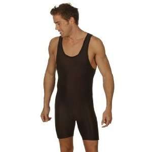 Matman Black Lycra Wrestling Singlet 