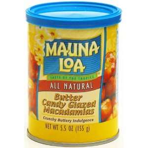 Mauna Loa Butter Candy Glazed Macadamia Nuts, 5.5 Ounce Can (Pack of 