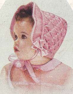 Knitting PATTERN Baby Toddler Smocked Bonnet Hat Angora  