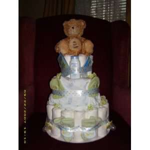  3 Tier Teddy Bear Diaper Cake 