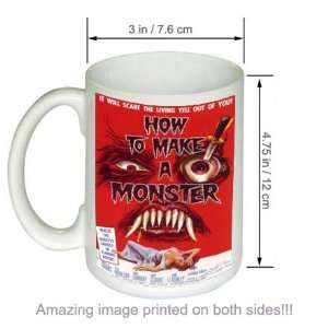  How To Make A Monster vintage movie COFFEE MUG Kitchen 