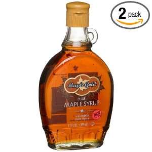 Maple Gold Pure Maple Syrup, 12 Ounce Glass Bottles (Pack of 2 