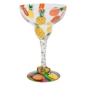  Lolita Retired Margarita Glass Pineapple Tangerine 