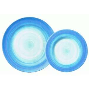   Rainbow Swirl Blue 8pc Melamine Tableware Set