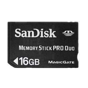SanDisk Flash 16 GB Memory Stick PRO Duo Flash Memory Card SDMSPD 016G 