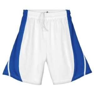  Badger B Ball Mesh Basketball Shorts WHITE/ROYAL YS 