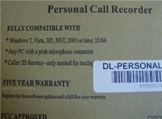 Professional Phone Call Recorder System Record to PC ++  