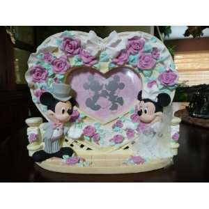 Mickey & Minnie Mouse Walt Disney Bride & Groom Wedding Day Picture 