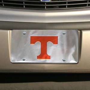   Volunteers Silver W/Orange T Mirror License Plate Automotive