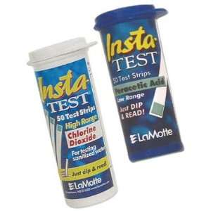 LaMotte Insta Test Sanitizer Test Strips, Peracetic Acid; Range, 0 