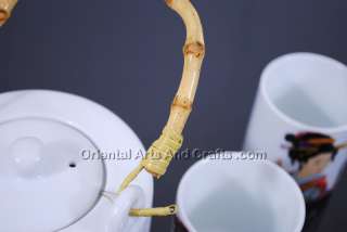 Tea Set Japanese Geishas Influser Porcelain 4 cup NIB  