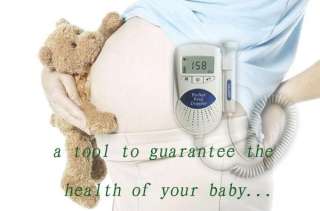 Prenatal Fetal Doppler Baby Heart Monitor, backlight LCD screen, gel 