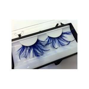 Natural Feather Exotic False Eyelashes, Blue