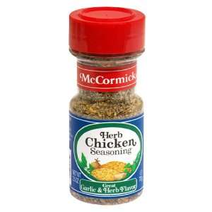 McCormick Herb Chicken Seasoning, Garlic & Herb, 2.5 Ounce Unit (Pack 