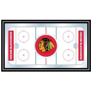  NHL Chicago Blackhawks Framed Hockey Rink Mirror Patio 