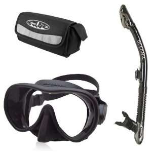Oceanic Shadow Frameless Dive Mask and 100% UltraDry Snorkel w 