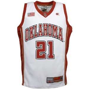  Oklahoma Sooners #21 White Youth Double Team Basketball Jersey 