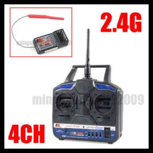 4CH 2.4G Radio FS RC Transmitter Receiver Helicopter 80  