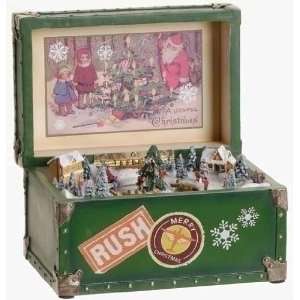   Holidays Animated Vintage Trunk Christmas Music Box