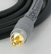   Series 77 Subwoofer Interconnect Cable, RCA connector close up