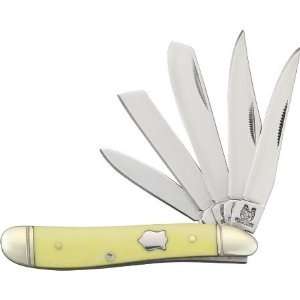   Pocket Knife with Old Yellow Synthetic Handles