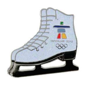  2010 Winter Olympics Glitter Figure Skate Collectible Pin 