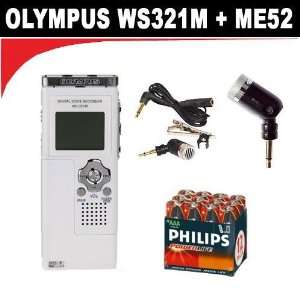  Olympus WS 321M Digital Voice Recorder + Olympus ME 52 