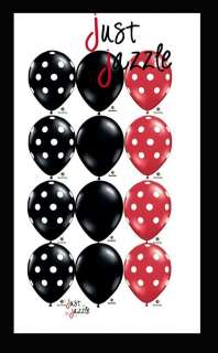 Black Red White Dot Ladybug Birthday 11 Balloon (12) Latex Mickey 