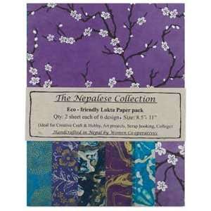     Blue/Orchid, Lokta Paper, Pkg of 12 Sheets Arts, Crafts & Sewing