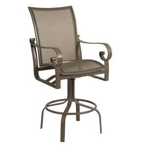    48 30P Belden Flex Sling Swivel Outdoor Bar Stool