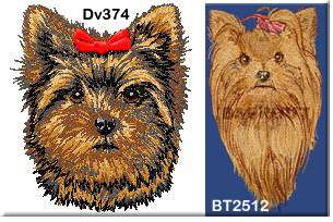 YORKSHIRE TERRIER YORKIE embroidered tote bag ANY COLOR  