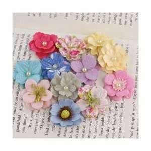   Paper Flowers Perle Bebe 1.25 12/Pkg; 3 Items/Order Arts, Crafts