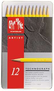 Tin/12 Caran dAche Technograph Graphite Pencils  