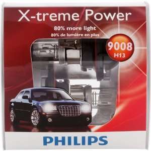  Philips H13 9008 X treme Power Headlight Bulb, Pack of 2 