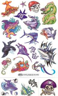 Temporary Tattoos   50+ Dangers of the Deep tattoos  