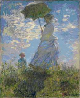 Monet Woman with Parasol Counted Cross Stitch Pattern  
