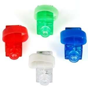  4 x LED Laser Finger Light Beams Ring Torch Colourful 