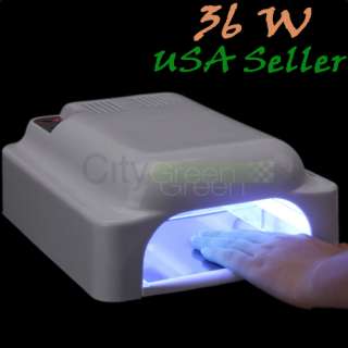 36W UV Gel Shellac Acrylic Curing Nail Polish Timer Dryer Lamp Light 