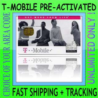 NEW T Mobile Prepaid 4G Sim Card PRE ACTIVATED UNLIMITED PLANS 