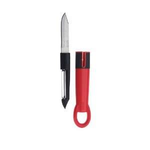 Potato peeler&knife s/s plastic Soft Grip handle 