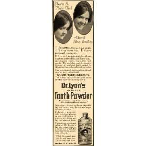  1914 Ad Dr I W Lyons Tooth Powder Vintage Tooth Paste 