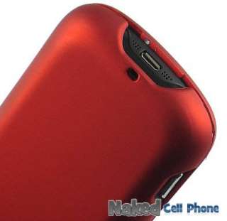 RUBBERIZED RED CASE COVER FOR MYTOUCH 3G SLIDE PHONE  