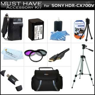 Accessory Kit For Sony HDR CX700V HD Camcorder  
