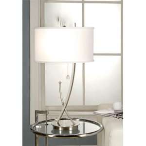    Metal Table Lamp With Ornament Pull Chain