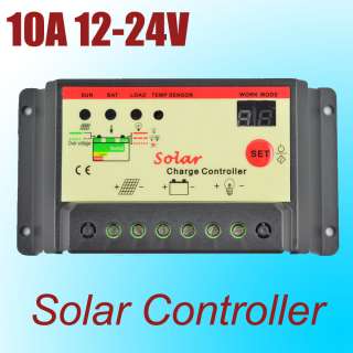 24V Solar Panel battery charge controller 10 amp 12V Solar PV system 
