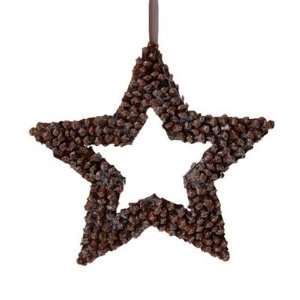   The Birches Brown Pine Cone Star Christmas Ornament 