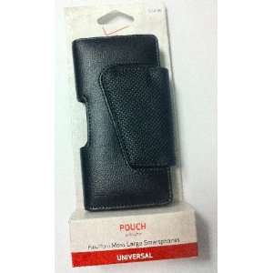   Motorola Droid RAZR Maxx Large Black Leather Pouch Electronics